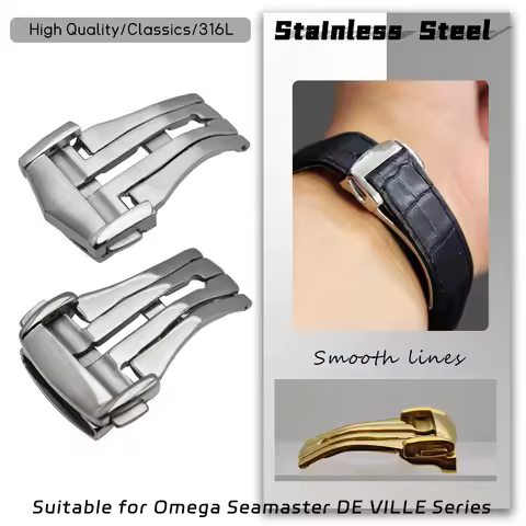 18mm 316L Stainless Steel Folding Buckle for Omega Seamaster Speedmaster DE VILLE Constellation Watc