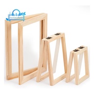 3 Pieces Paper Making Wooden Paper Making Mould Papermaking Screen Kit 3 Size Frame for DIY  (A7, A6