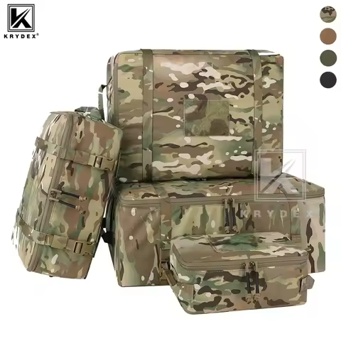 KRYDEX 4pcs Tactical Travel Packing Organizer Packing Cubes 70D Nylon Waterproof Luggage Bags Outdoo