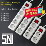 3 4 5 Hole Plug Socket with 1.5M Cable Length 5M 10M SNI Brass3m Extension Plug