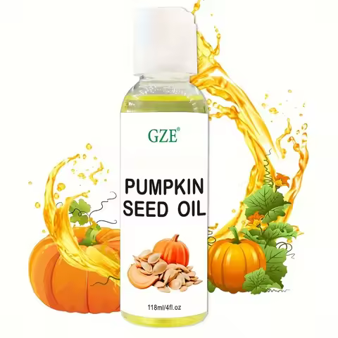 GZE Pumpkin Seed Carrier Oil Organic Pure Natural Cold Pressed Unrefined Oil for Skin, Hair, Body