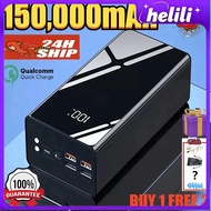 100% Original 150000mAh PowerBank 2.1A Fast Charging power bank with 3 input 4 USB output powerbank