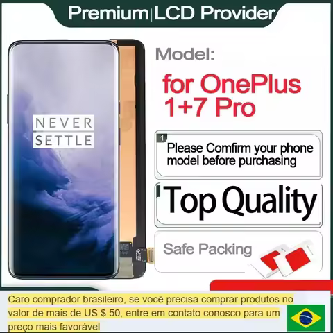 Supports all functions AMOLED LCD Replacement Display for OnePlus 7 Pro, Touch Screen, 6.67 ", GM191