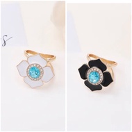 Ring hijab / scarf Black White Sapp Blue kris
