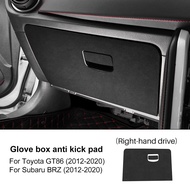 For Subaru BRZ Toyota 86 GT86 2012-2020 Suede Glove Box Handle Stickers Copilot Anti kick Pad Interi