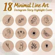 H006 Minimal Line Art Insta IG Story Highlight Cover Icons