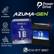 [ Installation Provided ] M42L | M42R | 60B20L/R ] AZUMA-GEN PLUS 18 EFB Car Battery