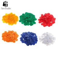 [Serenable] 100 Pcs Plastic 0.9" Bingo Game Chips Casino Board Games Markers Toy Toys