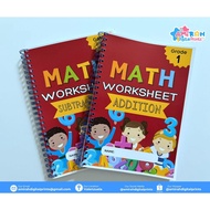 Math Workbook for Grade 1 Addition,Subtraction,Multiplication,Division A5 SIZE