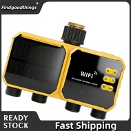 findgoodthings Sprinkler Timer 4 Zone  Solar WiFi Water with APP Remote Control Rain Sensing Functio