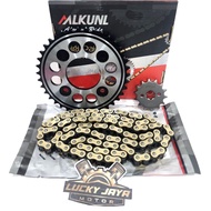 Girset Gearset Chainkit Gear Gir Set Paket Komplit Rantai Supra Fit New Revo 110 Absolut Blade Supra
