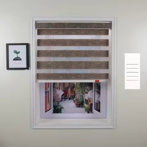 Jacquard Zebra Roller Blinds,Jacquard Day Night Shades, Jacquard Window Curtains,Sheer Silk Shades,C