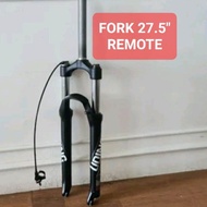 Fork Sepeda Gunung MTB Remote Lock Ukuran Size Roda 27.5 inch Garpu Sepeda MTB Merk Uding