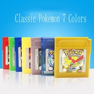 Pokemon Series English Version 16 Bit GBC Game Cassette Classic Red Green Crystal Silver for GBC Vid