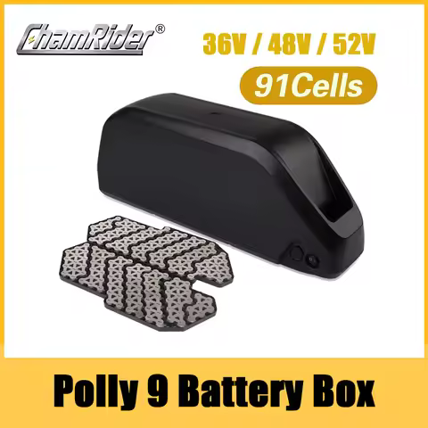 ChamRider Polly 9 Battery Box, Ebike Case, Battery Housing, Case, Downtube, 10S9P, 13S7P, 14S6P, 91P