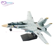 Super 1:72 F-14 Tomcat Fighter Jet Model White Black ABS Plastic 10.24inch Detailed