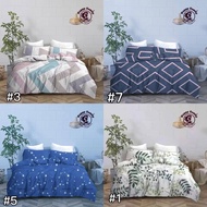 4in1 Korean Cotton Beddings Pillow Case Garterized Bed Sheet (2pillowcase+1beddings+1 Blanket) cadar