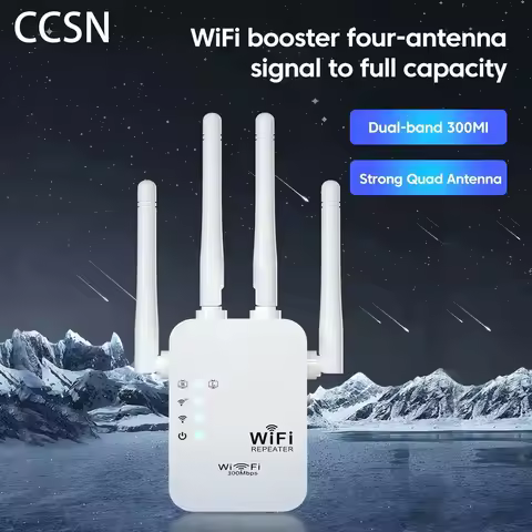 CCSN EU WiFi Extender 300M Wireless WiFi Repeater Long Range Wireless WIFI Signal Booster Wireless N