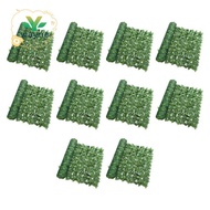 10pcs Artificial Plant Fence Green Leaf Fence Panels Privacy Fence Screen for Home Garden Yard Decor