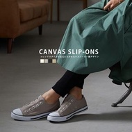 預購 日本品牌 OMNES Canvas slip-ons 帆布懶人鞋 3色 White / Black / Beige 3碼 22.5 - 23.5cm