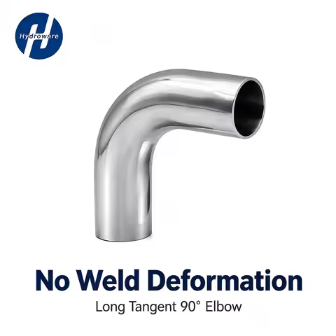 SS304/SS316 Sanitary Long Tangent 90 Degree Weld Elbow,19/25/32/38/45/51/57/63/76/89/102mm Mirror Po