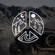 DECAL [Elemental Peace] Vinyl Decal | Mountain Decal | Peace Decal | Car Window Decal | Laptop Decal