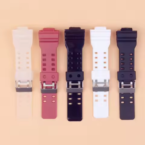 T 16MM Rubber Resin Watch Strap Waterproof Replacement Band for Casio G-Shock GA110 GA120 GD120 GA15