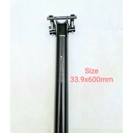 HITAM Aceoffix Seatpost Size 33.9mm Length 600mm Seatpost Folding Bike Black