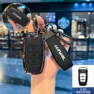 【NEW COLOR DESIGN】Zinc Alloy Car Key Case Leather Shell Soft Leather Full Coverage Buttons Keychain