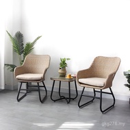 Garden Chair Three-Piece Set Combination Courtyard Terrace Coffee Table Small Balcony 9C Backrest Ra