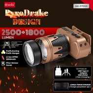 AOKI PYRODAKE AK 3705X 2500 lumens MAX Rechargeable Headlamp