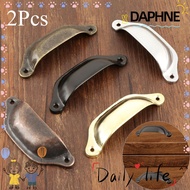 DAPHNE 2PCS Retro Drawer Knob Kitchen Door Handle Cabinet Pulls Antique Brass Fittings Cabinet Shell Shape Hardware Furniture Wardrobe Pulls
