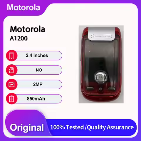 Original Unlocked Motorola A1200 2MP 850mAh 2G GSM 850 / 900 / 1800 / 1900 2.4" Mobile Phone