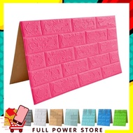FPS 3D Foam Wall Wallpaper with Plain Star Brick Motif Size 37.5 x 70 CM Waterproof Brick Sticker 3D