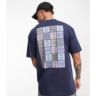 Ellesse Men's and Women's Floral Back Printed T-shirt with Round Neck Cotton Short Sleeved T-shirt