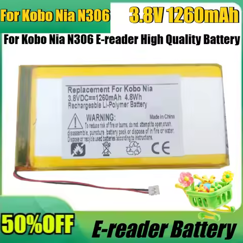 New EVE254385N 3.8V 1260mAH DR-KB16 for Kobo Nia N306 E-reader High Quality Battery