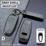 Zinc Alloy Car Key Case Cover Bag Shell For Audi Q8 RSQ8 A6 C8 S6 RS6 A7 S7 RS7 A3 8Y A8 D5 4N RS E-