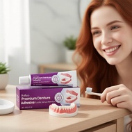 SecureFit 40g Denture Adhesive with 1,2-Hexanediol & Menthol, 24-Hour Stability & Comfort  SecureFit