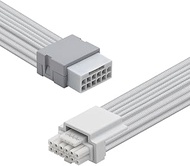 PCI-e 5.0 12VHPWR GPU Power Sleeved Cable Extension, 16pin(12+4) Female to Male Extension Cable for 