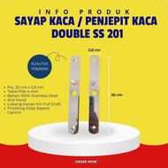 Ss 201 & SS 304 Stainless double Kopong Glass Plate/Wing/Clamp; SS 304