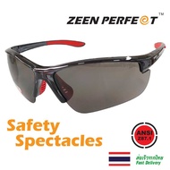 แว่นตา Safety ZEEN PERFECT ครึ่งกรอบ design Sport รุ่น 92124 ผ่านมาตราฐาน ANSI Z87.1 USA Standard กันแดดและ UV400