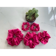 Set of 5 Scrunchies hair ties in all sizes Xs,S,M,L,XL (8cm to 17cm)