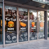 Influencer Fast Food Shop Burger French Fries Pizza Restaurant MENU Poster Advertising Static Sticke