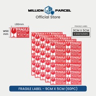 MillionParcel Fragile Label 2 Size | Fragile Sticker | Handle With Care Sticker | Shipping Warning L