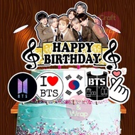 BTS Cake topper Set Happy Birthday Cake topper BTS THEME