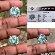 Moissanite Stone Blue Green Mossantite Big Size Moisanite CT 23.50 Dim 18.5mm