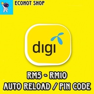 Prepaid DIGI Topup AUTO RELOAD / PIN NUMBER RM5 RM10