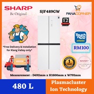 (FREE SHIPPING+INSTALL KL SEL) Sharp Avance Refrigerator 4 Doors SJF489GK/SJF489GW (480 L) SJF921VGK