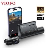 VIOFO A139 Pro 4K HDR Dash Cam STARVIS 2 Sensor, Front and Rear Car Camera Ultra HD 4K 1080P Super Night Vision,5GHz WiF