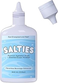 SALTIES Electrolytes Drip Drops l Unflavored Electrolyte Drip Drop for Keto Fasting Hydration l Mine